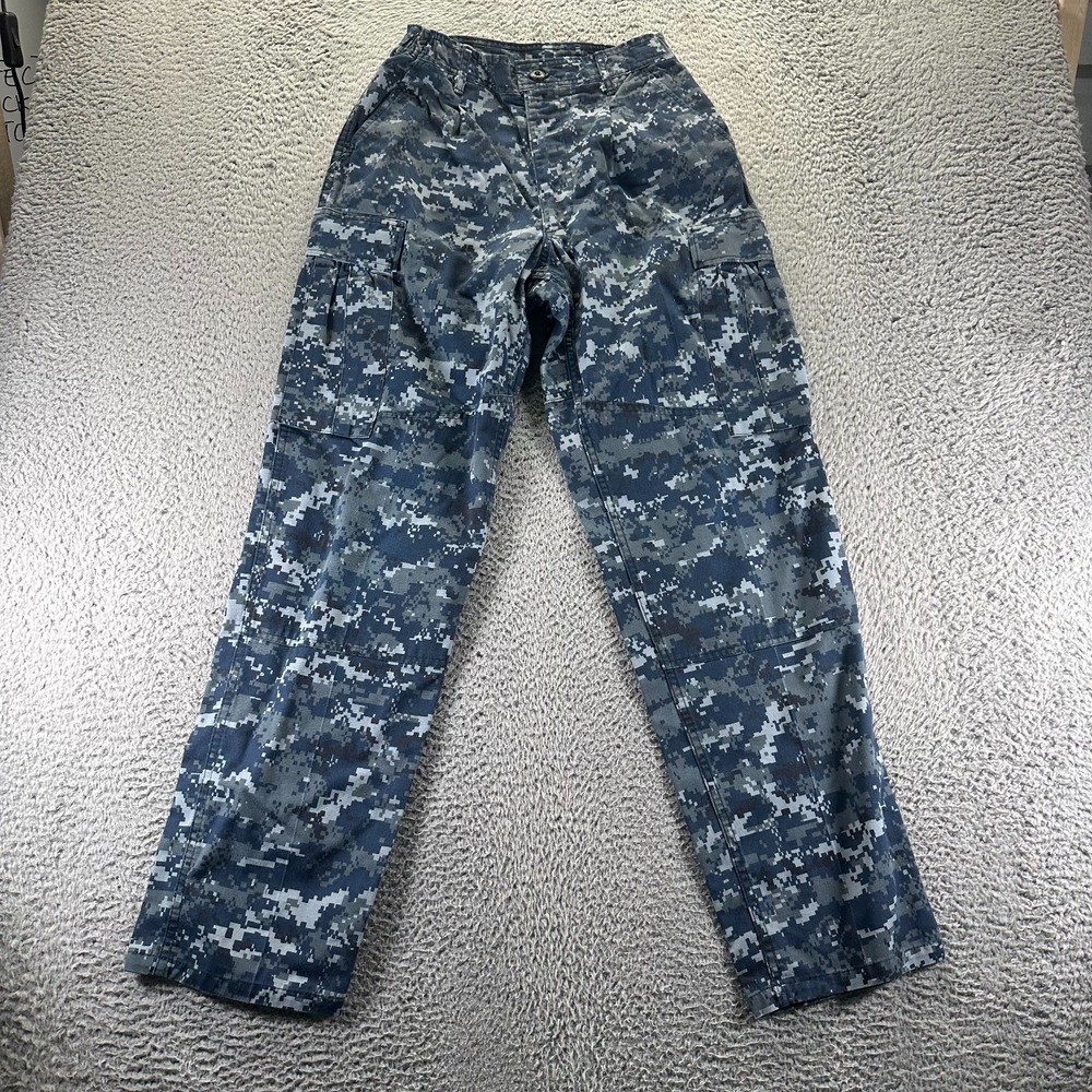 US Military Pant Men's S Blue Cotton Cargo Straight Combat‎ Army Uniform Trouser